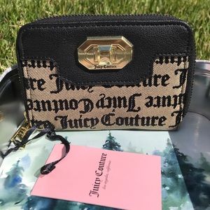 Juicy Couture BeigeBlack Gothic Love Me Not Wallet